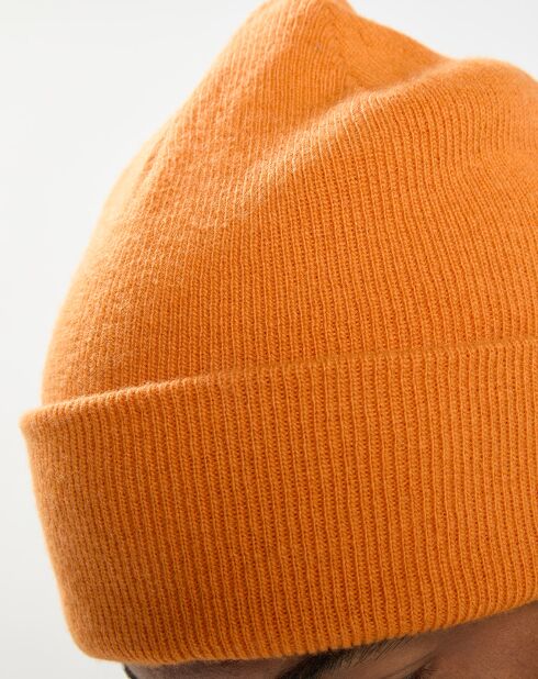 Bonnet en Laine & Coton orange