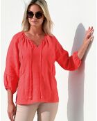Blouse 100% Lin York rose