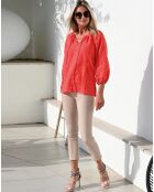 Blouse 100% Lin York rose