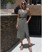 Robe Midi Emily vert kaki