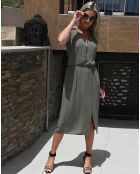 Robe Midi Emily vert kaki