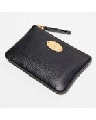 Porte-monnaie en Cuir Mulberry Plaque noir - 9x13 cm