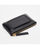 Porte-monnaie en Cuir Mulberry Plaque noir - 9x13 cm