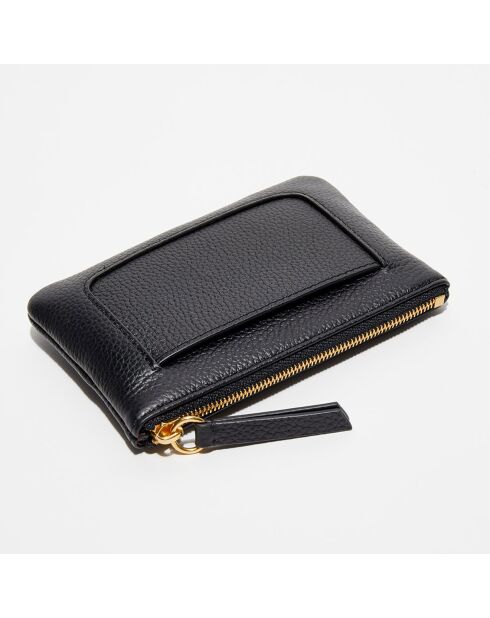 Porte-monnaie en Cuir Mulberry Plaque noir - 9x13 cm