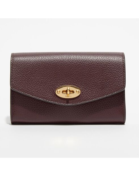 Portefeuille en Cuir Postman's Lock oxblood - 10x15 cm