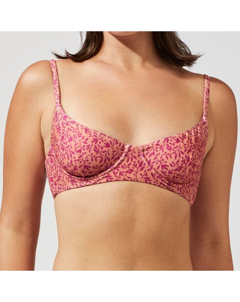 Haut de maillot de bain Luma rose