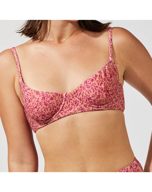 Haut de maillot de bain Luma rose