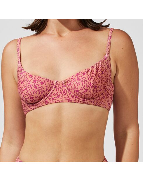 Haut de maillot de bain Luma rose