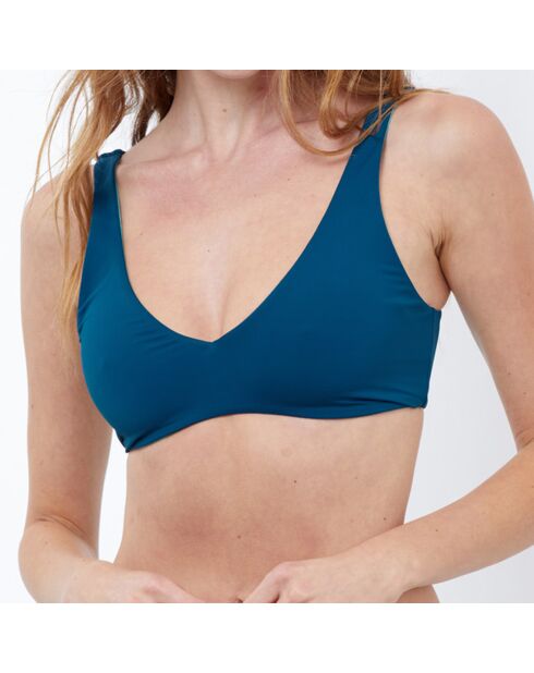 Haut de maillot de bain réversible Au Naturel bleu