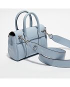 Petit sac à main en Cuir Mini Bayswater Satchel bleu poplin - 18x14x8 cm