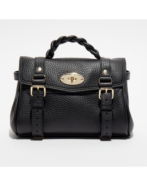 Sac à main en Cuir Mini Alexa noir - 22x17x10 cm