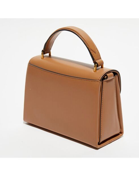 Petit sac à main en Cuir Lana sable - 18,5x13x8 cm