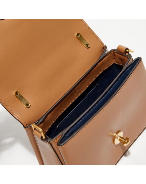 Petit sac à main en Cuir Lana sable - 18,5x13x8 cm