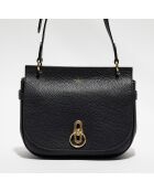 Sac bandoulière en Cuir Amberley noir - 28x23x9 cm