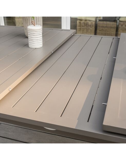 Gartenset Zahara-TB240 Tisch+8 stapelbare Stühle Zahara-FT Taupe