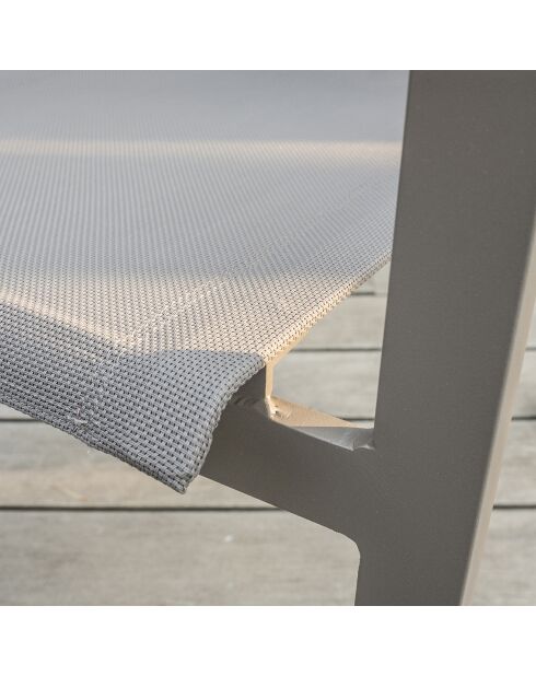 Gartenset Zahara-TB240 Tisch+8 stapelbare Stühle Zahara-FT Taupe