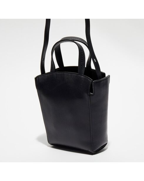 Petit sac à main en Cuir Mini Clovelly noir - 16x18x7 cm