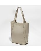 Grand sac cabas en Cuir Bayswater crème - 43x37x13 cm