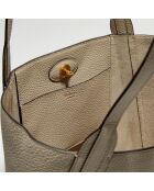 Grand sac cabas en Cuir Bayswater crème - 43x37x13 cm