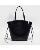 Grand sac cabas en Cuir Clovelly noir - 50x40x16 cm