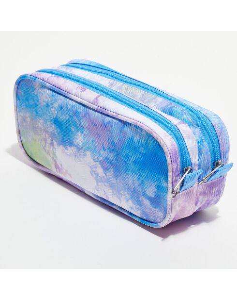 Trousse Large Accesssory Pouch batik wash multicolore - 11x23x7,5 cm