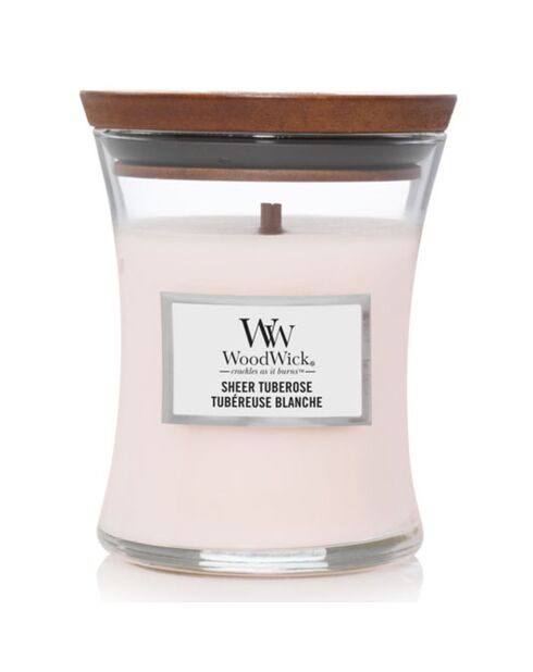 Vela perfumada modelo mediana blanca tuberosa, 1 mecha, 65 h