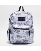 Sac à dos Cross Town anime émotions blanc - 42.5x32x14.5 cm