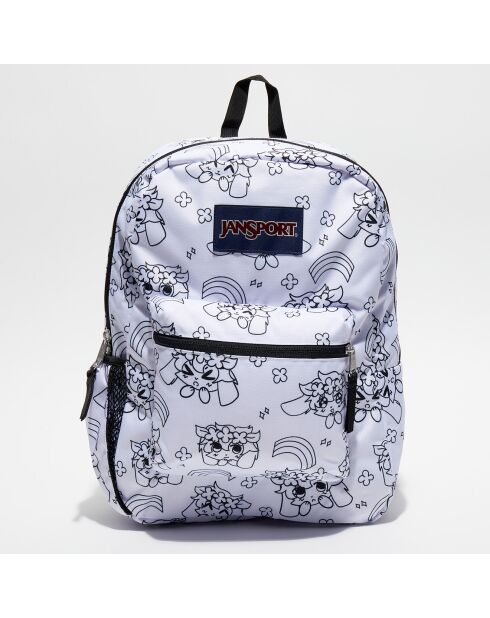 Cross Town anime emotions witte rugzak - 42,5x32x14,5 cm