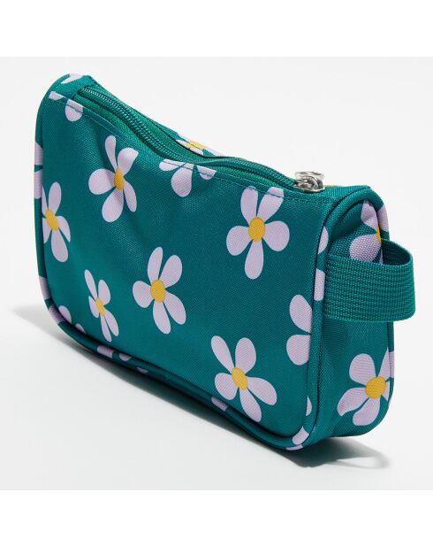 Trousse Medium Accessory Pouch precious petals vert - 11.5x22x4.5 cm