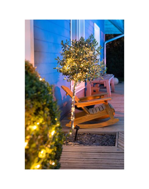 Cadena de energía solar de 150 microLED, 16,4 m, negra