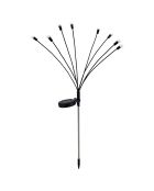 Décoration lumineuse à énergie solaire Bouquet 8 LED noire - 69/63.5x11,5x7.3 cm