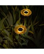 Décoration à énergie solaire Tournesol noir/jaune - 44/37.5xD.11.3 cm