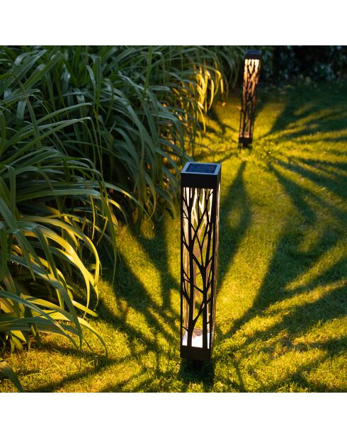 Decoración de energía solar negra - 70,7/55,8 x D.9 cm