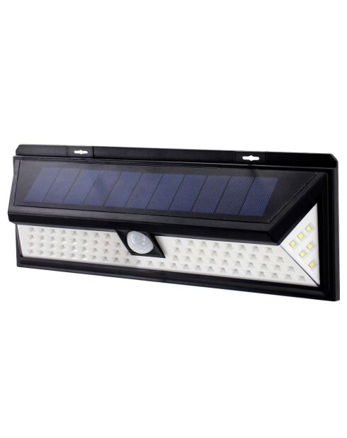 Sehr heller Solar-Wandstrahler mit Präsenzmelder 300 Lumen schwarz - 29,8 x 48,7 x 10,5 cm