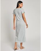 Robe Rosalide imprimée bleue