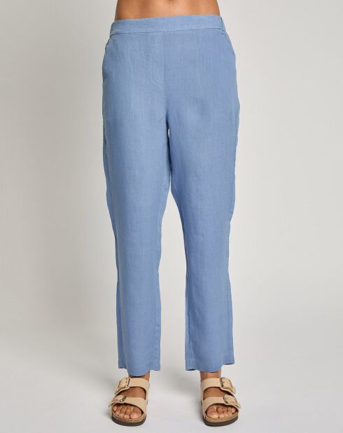 Pantalon 100% Lin Pralin bleu