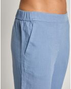 Pantalon 100% Lin Pralin bleu