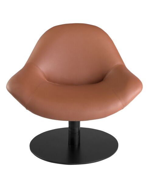 Fauteuil pivotant marron - 86x83x79 cm