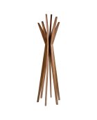 Kleiderständer mit Struktur aus nussbaumfurniertem Holz - 50x50x190 cm