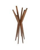 Kleiderständer mit Struktur aus nussbaumfurniertem Holz - 50x50x190 cm