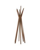 Kleiderständer mit Struktur aus nussbaumfurniertem Holz - 50x50x190 cm
