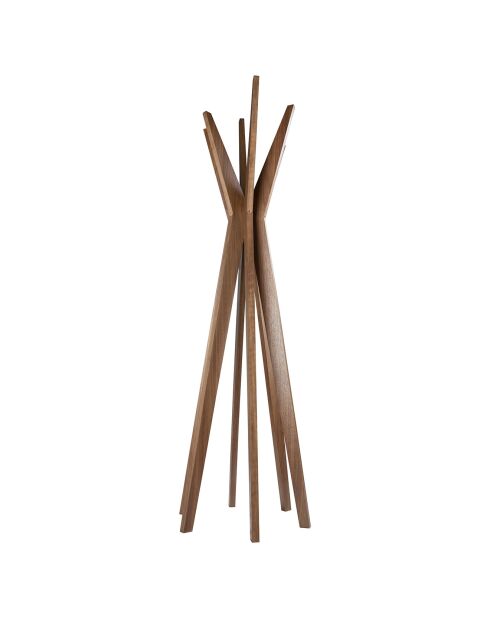 Perchero con estructura de madera chapada en nogal - 50x50x190 cm