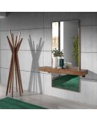 Kleiderständer mit Struktur aus nussbaumfurniertem Holz - 50x50x190 cm