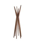 Kleiderständer mit Struktur aus nussbaumfurniertem Holz - 50x50x190 cm