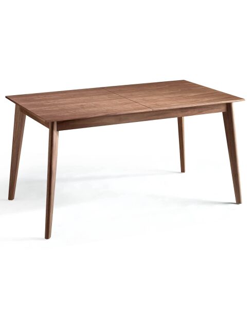 Table à manger à rallonge en bois plaqué noyer noyer - 150/200x85x75 cm