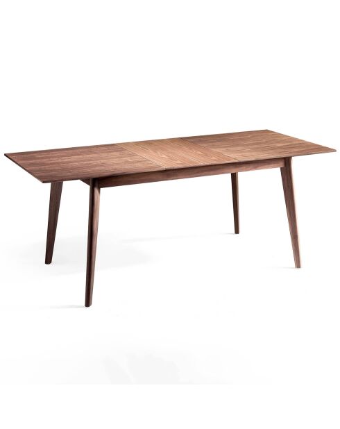 Table à manger à rallonge en bois plaqué noyer noyer - 150/200x85x75 cm