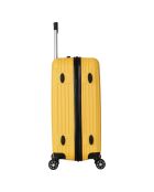 2 Valises 4 roues doubles Enterprise 55/65 cm jaune moutarde