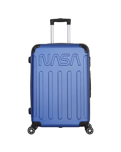 Voyager 75 cm longstay koffer met 4 dubbele wielen blauw