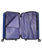 Voyager 75 cm longstay koffer met 4 dubbele wielen blauw