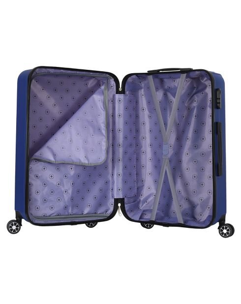 Saturn Medium Stay Koffer met 4 dubbele wielen 65 cm blauw